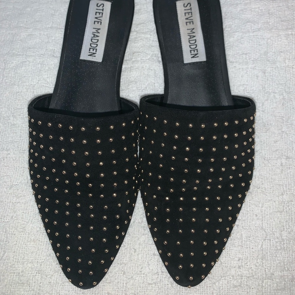 Steve Madden Gold Studded Mules Trace-S Size 5.5